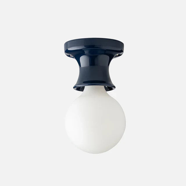 Jenna Ceramic Ceiling Light, Modern Colorful Flush Mount Single-Light Fixture
