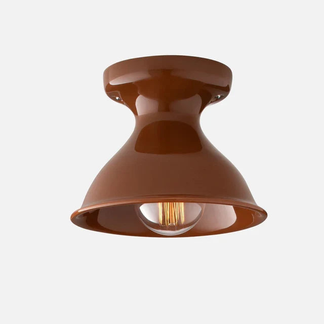 Jenna Ceramic Ceiling Light, Modern Colorful Flush Mount Single-Light Fixture