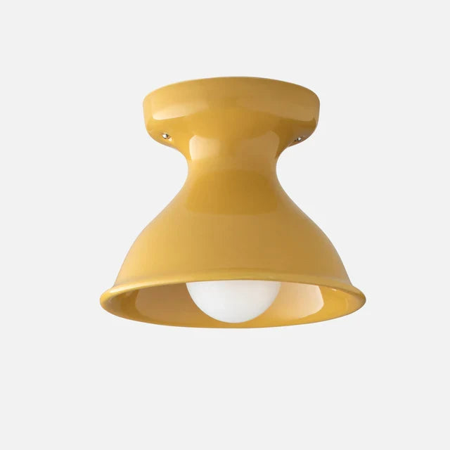 Jenna Ceramic Ceiling Light, Modern Colorful Flush Mount Single-Light Fixture