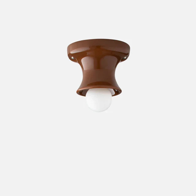 Jenna Ceramic Ceiling Light, Modern Colorful Flush Mount Single-Light Fixture