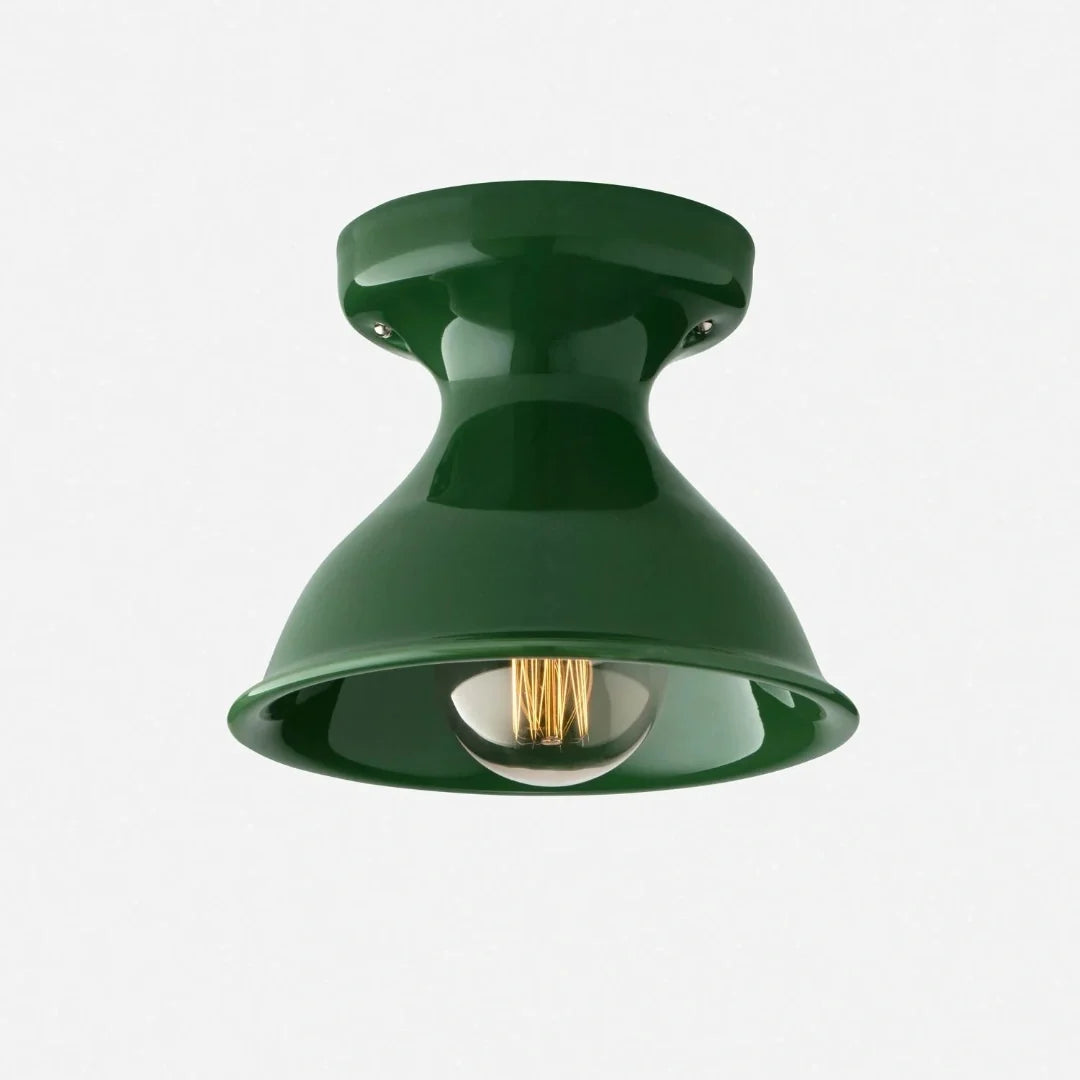 Jenna Ceramic Ceiling Light, Modern Colorful Flush Mount Single-Light Fixture