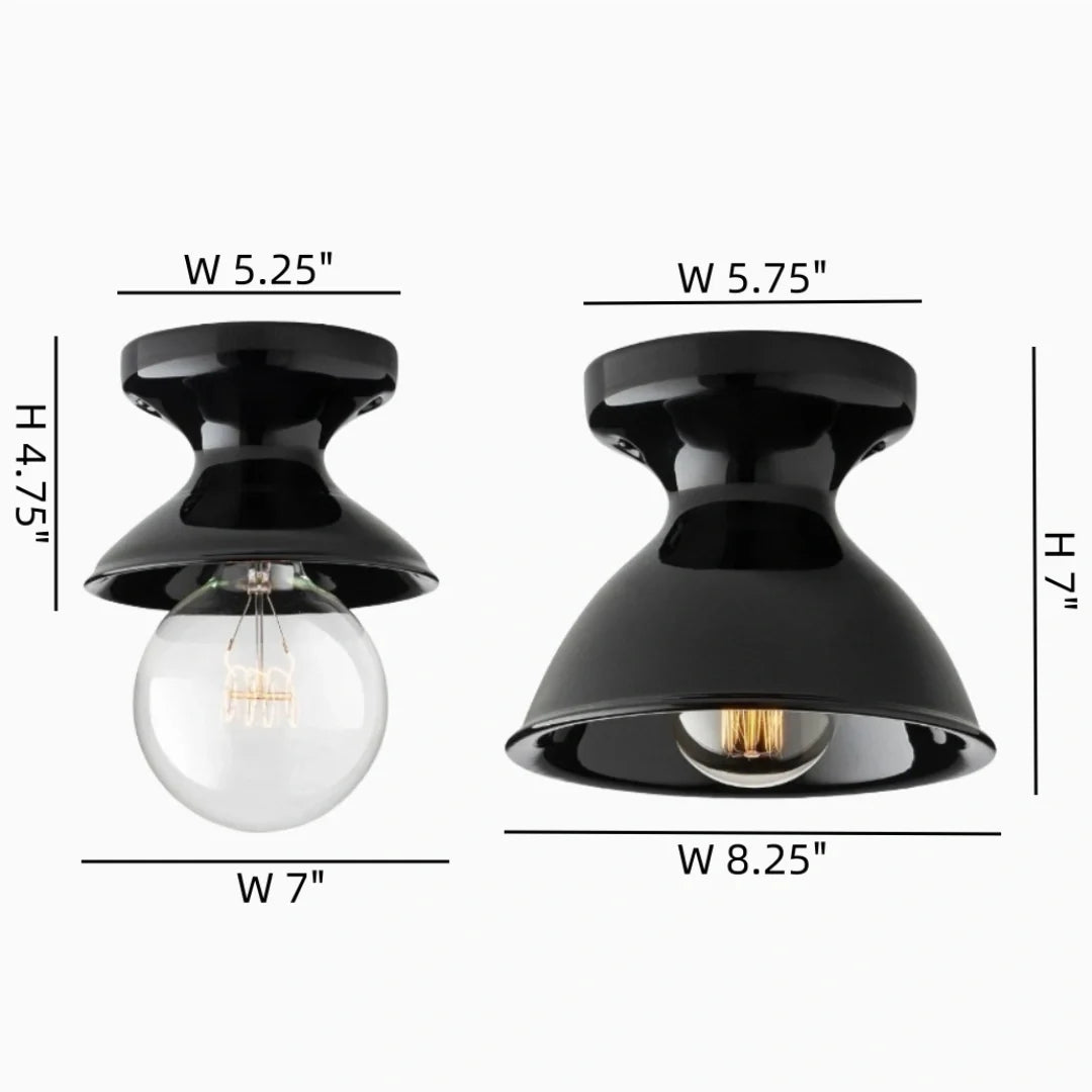 Jenna Ceramic Ceiling Light, Modern Colorful Flush Mount Single-Light Fixture