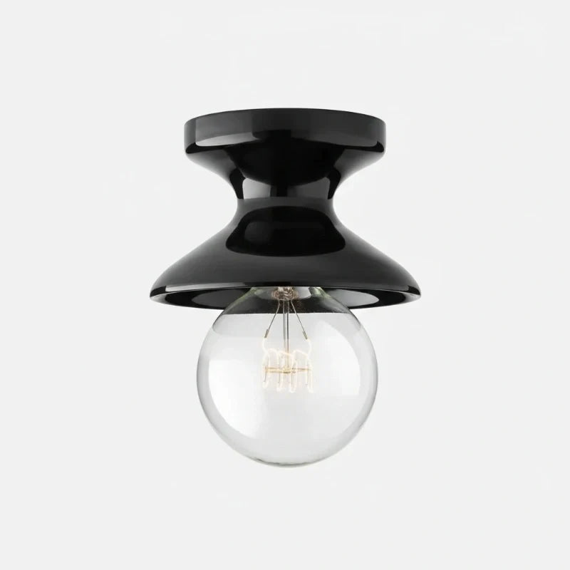 Jenna Ceramic Ceiling Light, Modern Colorful Flush Mount Single-Light Fixture