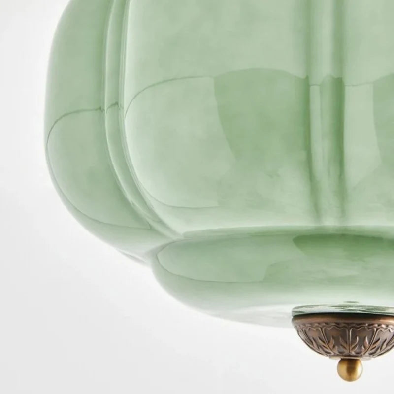 Milk Glass Semi Flush Mount Ceiling Light, Eloise Single-Light Vintage Fixture