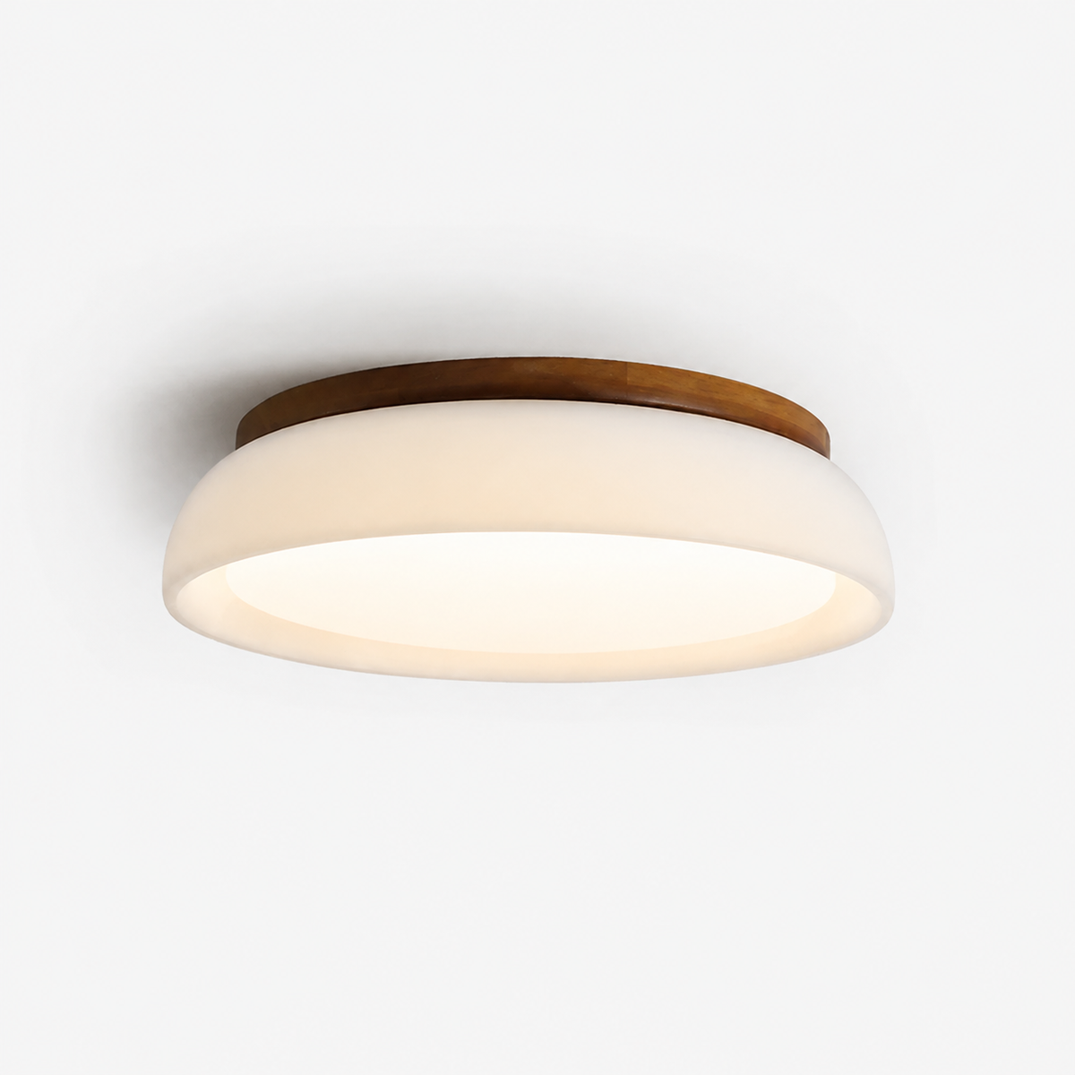 Travertine Flush Mount Ceiling Light, Scandinavian Wabi-Sabi Single-Light Fixture