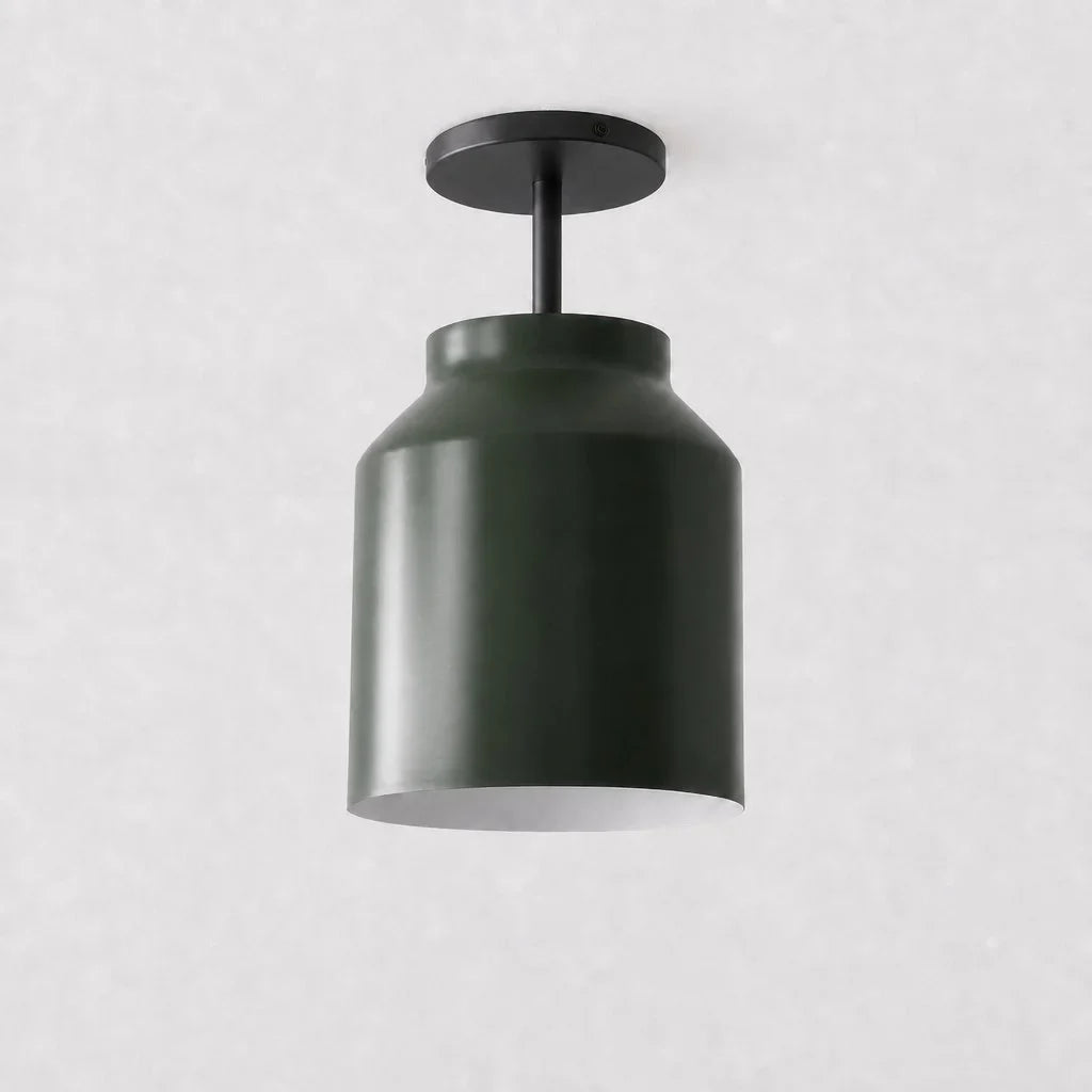 Nerys Metal and Glass Ceiling Light, Nordic Minimalist Single-Light Fixture