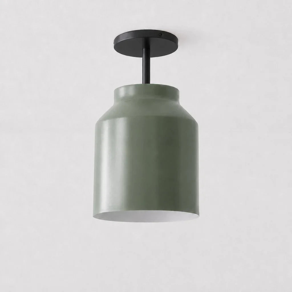Nerys Metal and Glass Ceiling Light, Nordic Minimalist Single-Light Fixture