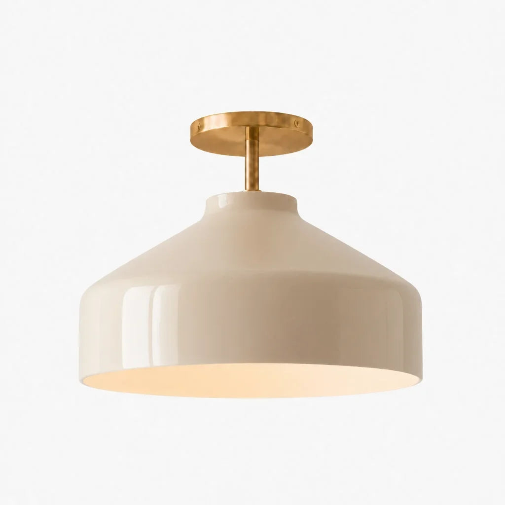 Nerys Metal and Glass Ceiling Light, Nordic Minimalist Single-Light Fixture