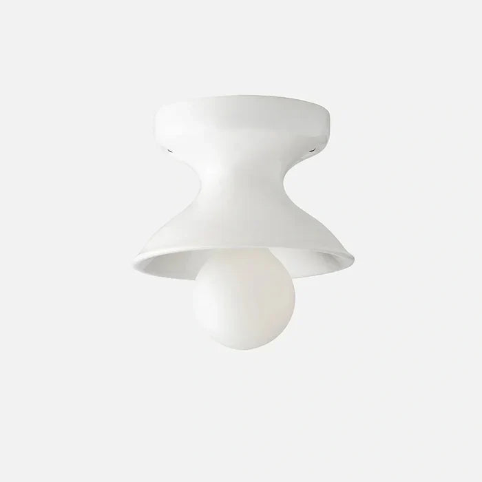 Jenna Ceramic Ceiling Light, Modern Colorful Flush Mount Single-Light Fixture